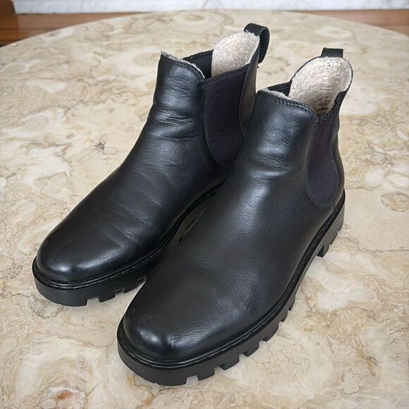 Roots Tobermory Leather Chelsea Boots Sherpa Lined - Picture 2 of 15